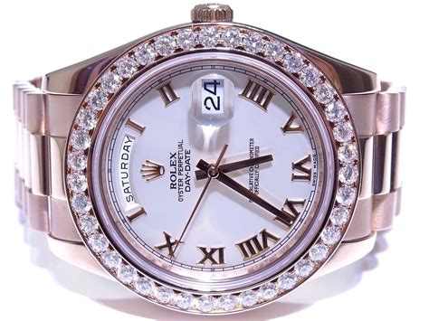 rolex rose gold diamond bezel|Rolex diamond bezel prices.